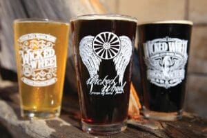 Wicked Wheel Beer Glasses