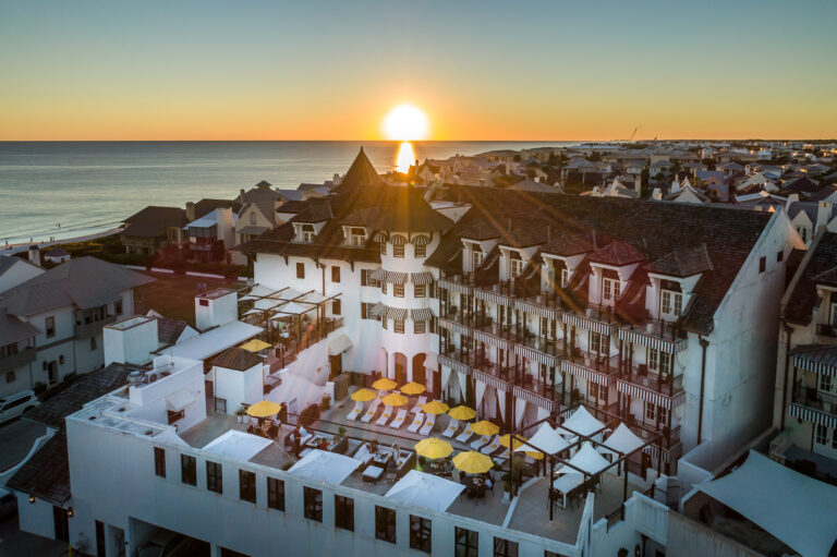 The Pearl Aerial Sunset